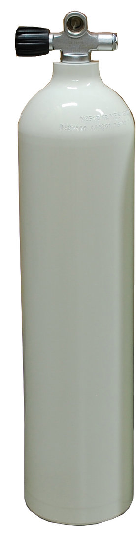 MES 7 L Aluflasche weiß 200 bar mit Ventil 12144