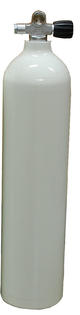 MES 7 L Aluflasche weiß 200 bar mit Ventil 12544-RE