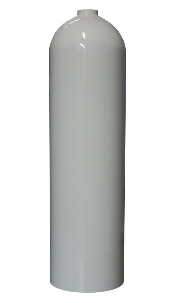 MES 11,1 L Aluflasche weiß 207 bar mit Nitrox Ventil 12400RE