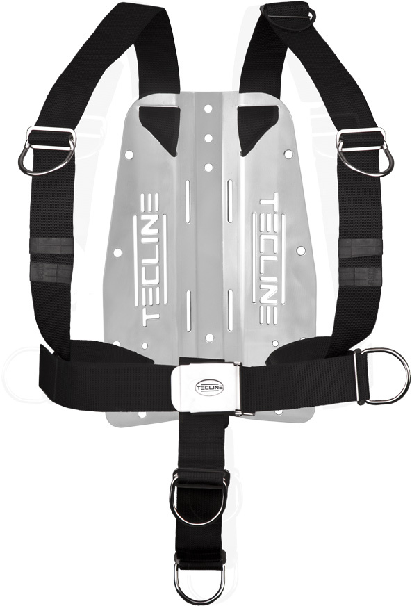Harness Tecline DIR mit 3 mm-Edelstahl-Backplate (mit Tecline-Logo)